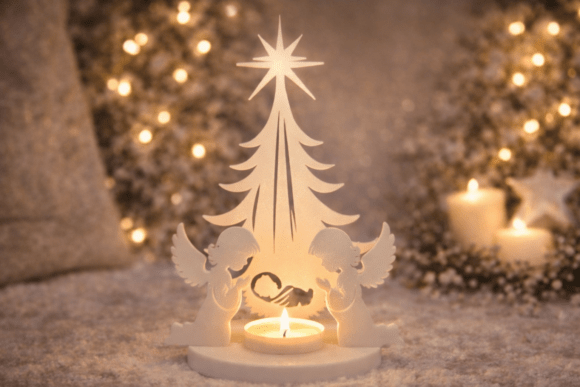 3D Angel Baby Jesus Light Stand Christma & Winter Amp