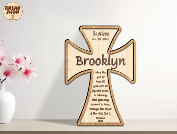 3D Christian Standing Cross Cut File SVG for Wall Decor