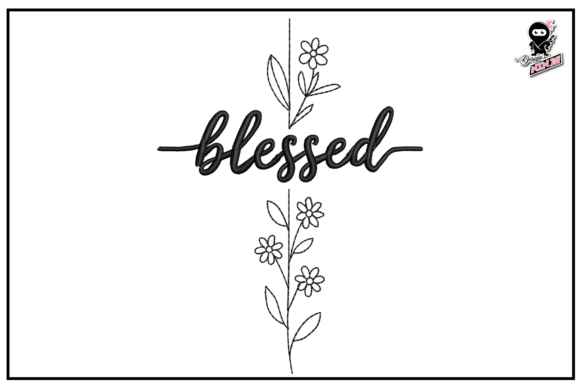 Blessed Floral Christian Cross | Religion Amp