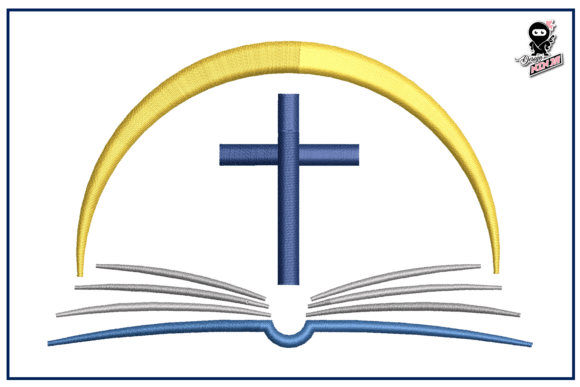 Christian Cross with Bible — Religion Amp