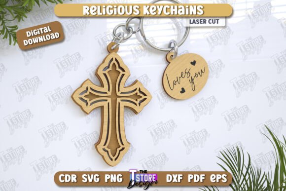 Christian Keychain Laser Cut Keyring & Keychains