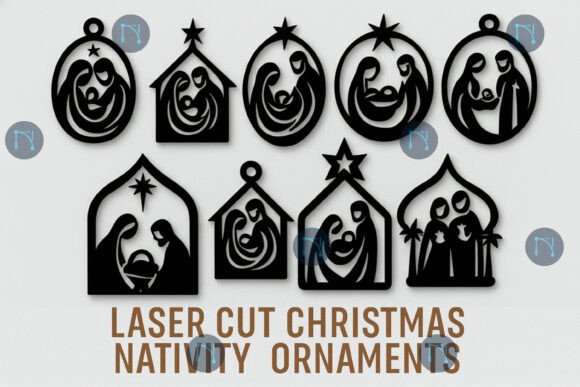 Christmas Nativity Ornaments SVG Bundle