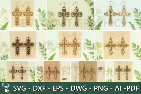 Cross Earrings – Christian SVG Bundle