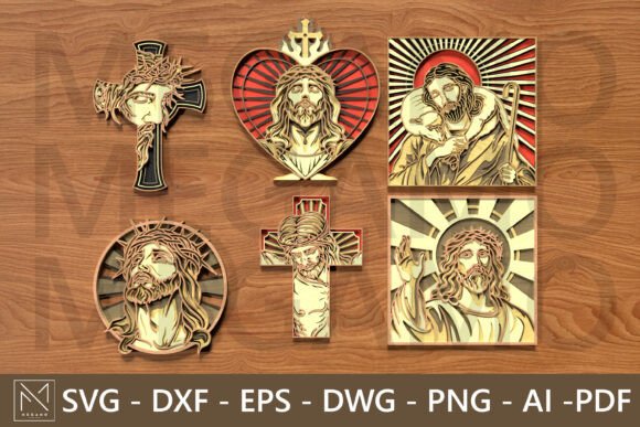Divine Jesus SVG Set – Layered Grace Wall Decor