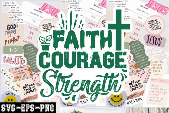 Faith Courage Strength SVG for Crafts