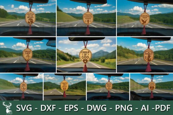 Laser Cut Car Hanger Bundle SVG