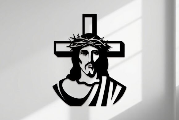 Laser Cut Jesus Cross Sign SVG for Local Business Signs