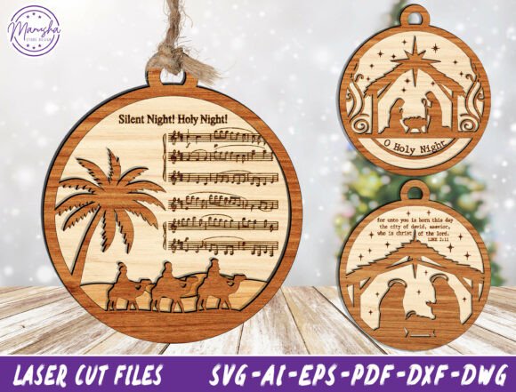 Nativity Ornament SVG Bundle — Winter Amp