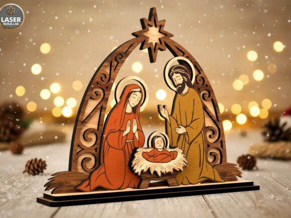 Nativity Scene - Holy Family Christmas by Winter Amp