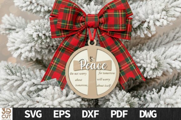 Peace Cross Christmas Ornament — Winter Amp